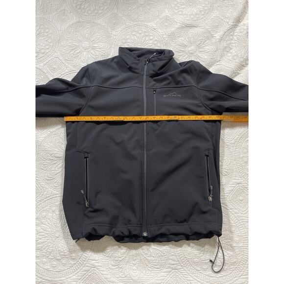 Eddie Bauer Men’s Softshell Jacket Fleece Lined Black Full Zip Size M - Picture 5 of 8